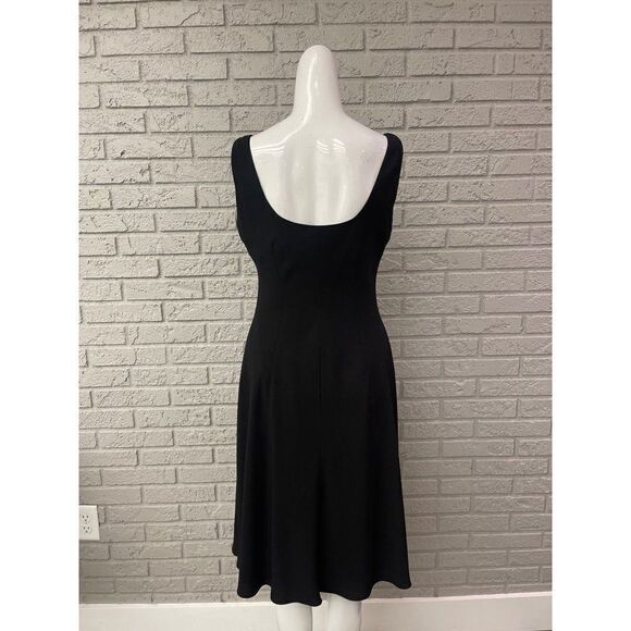 Kasper Black Sleeveless Square Neckline Sheath Size 8 - Picture 2 of 9